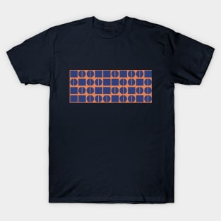 Binary code in orange and blue T-Shirt